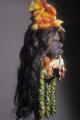 ornate ceremonial shrunken head